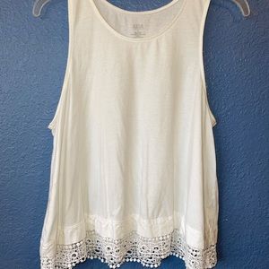 a.n.a (JCPenney) White Tank Top